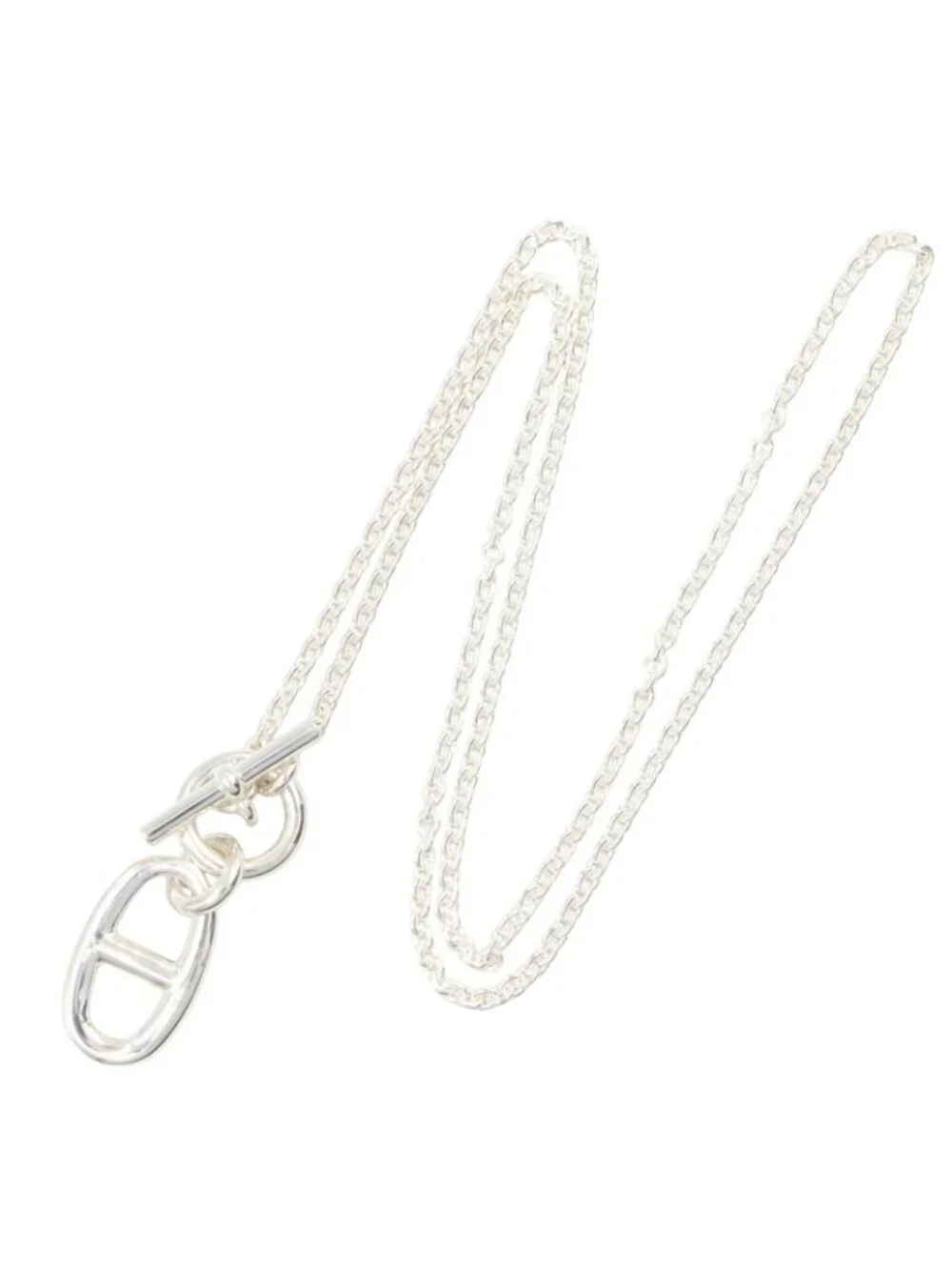 Hermes Necklace Chaine D'ancre Amulette 925 Sterling Silver